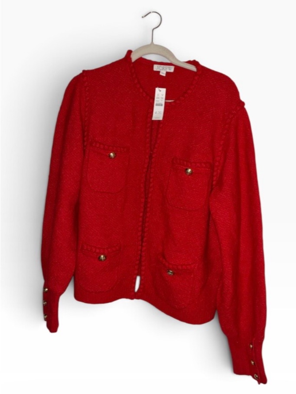 NWT J Crew Women’s Odette Sweater Lady Jacket/Cardigan Merino/Alpaca Blend Sz L